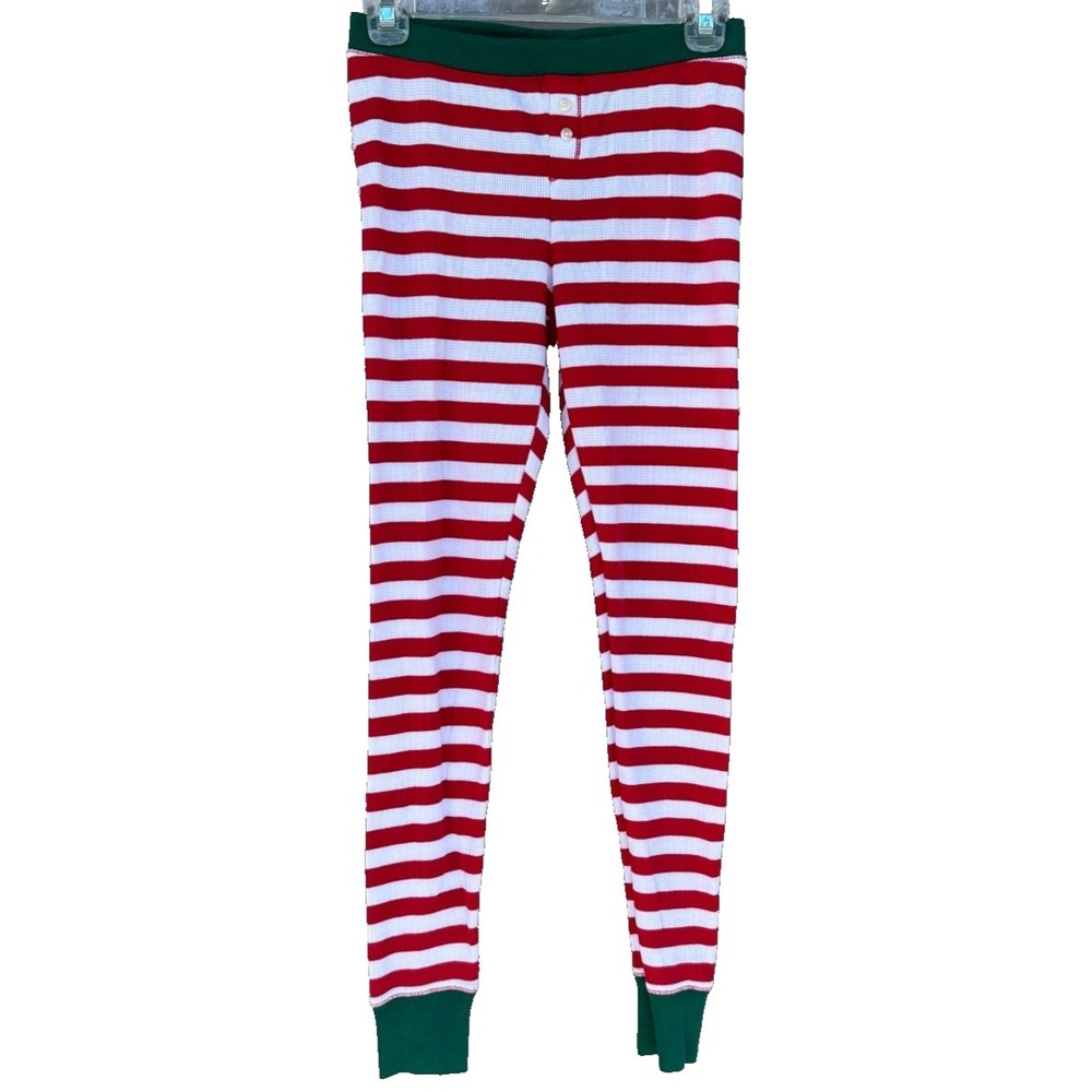 Old Navy Thermal Christmas Leggings Small Red White Candy Cane Jogger Y2K Kawaii